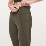 Lululemon Time To Sweat Crop 23" in Dark Olive Size 4 W6AWSS Photo 9