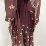 Madewell 100% Silk Mini Dress Size 0 Palm Tree Chocolate Brown Photo 11