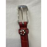 Brighton Vtg  Two-Tone Red Leather Boho Western Belt Women’s S 28 B30587 Photo 6