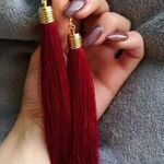 Red Tassel Earrings Photo 0