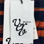 VERO MODA  Orange and Navy Crew Neck Crop Sweater Photo 8