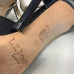 LK Bennett L.K. Bennett Leah Pumps Black Strappy Gold‎ Grommet Photo 11