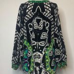 Rococo sand throne print silk embroidered blouse Black Size XS Photo 8