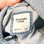 Abercrombie & Fitch Cropped Denim Jean Trucker Jacket Blue Small Photo 2
