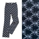 Vintage Y2K Cache Filigree and Floral Embroidered Black And White Mid Rise Pants Size 2 Photo 1