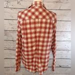 Pendleton  Button Down Shirt 100% Cotton Plaid Rust/White-Large Photo 2