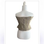 ZARA NWT  Denim Strapless Corset Top Size Medium Photo 1