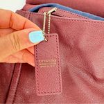 Cromia Large Leather Handbag Burgundy Made in Italy Purse Red Photo 2