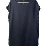 Tahari  Navy Blue Linen Shift Dress Photo 0