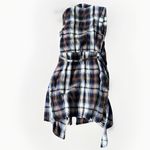 Anthropologie 11 1 TYLHO  Womens  S‎ Tie Front Pocket Plaid Shirt Dress Buttons Photo 3