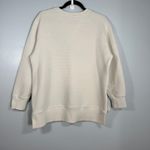 Varley  Manning Sweatshirt Ribbed Long Sleeve Side Zip Women’s M Cream Oat Photo 2