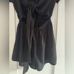 Princess Polly  Ragnar Tie Front Romper Black Size 4 Grunge Festival Boho Photo 7
