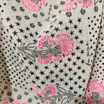 Free People  Boho Floral Stars Polka Dot Sling Bag Cream Pink Black 19x23 in Photo 4