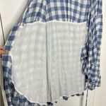 Rails  Brigitte Gingham Ruffle Dress Size Small Blue White Checkered Wrap Photo 6