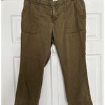 Old Navy Heritage Straight/Droit Women's Crop Pants Olive Green Size 8 Photo 0
