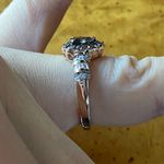 Color Changing Garnet Moissanite Sterling Silver Ring Size 7 Photo 3