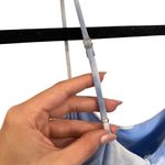 We Wore What  Ronnie Ruched Cloud Print Mini Dress In Blue Powder Photo 8