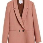 Cuyana Wool Blend Double Breasted Blazer, Pink Dusty Rose Photo 0