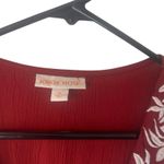 Knox Rose Size XS Floral Embroidered Boho Prairie Rust Orange Babydoll Top Photo 3