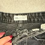 ZARA  High Waist Charcoal Denim Shorts Photo 1