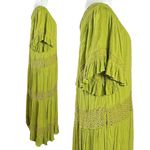 Free People Bohemian Witchy Dream On Maxi Dress Green XS NEW Crochet Gauze Fall Photo 6
