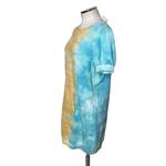 Ultra Flirt  Pocketed Tie Dye Puff Short Sleeve Crew Neck Mini Sweatshirt Dress Photo 2