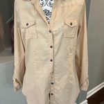Nine West Jeans Size Medium Tan Button Down Shirt Photo 0