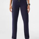 FIGS  High Waisted Livingston Basic Scrub Pants Small Navy Blue Photo 0