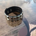 2 Row Punk Gothic studded faux leather bracelet Photo 2