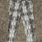 Worthington  Snake Print Straight Leg Pants - Black and White Photo 0