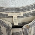 Eileen Fisher Cotton Linen Sleeveless Tunic Length Stripe Dress/Top Size Medium Photo 3