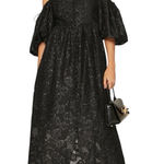 Hofmann Copenhagen Angele black dress Sz 2 Sheer Empire Button Whimsigoth Witch Photo 0