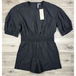 Sweaty Betty  Loren‎ Poplin Romper in Black Size L NWT Anthropologie Photo 3