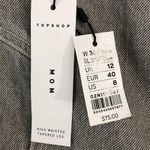 Topshop New  Seam Detail 80s Mom Jeans High Rise Tapered Leg Grey Denim Photo 13