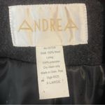NEW Andrea XL 100% Wool Charcoal Black Peacoat Photo 3