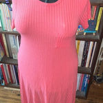 LuLaRoe ribbed barbiecore pink travel M high low swing dress Photo 0