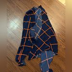 Orange navy lightweight scarf vest shawl Size M Photo 2
