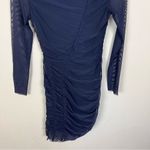 Opening Ceremony  Navy Blue Mesh Ruched Mini Dress Photo 3