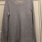Loft  Womens Light Purple Cable Knit Long Sleeve Crew Neck Sweater Size Medium Photo 0