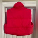 Women’s Hot Pink Cropped Puffer Vest Size L Photo 2