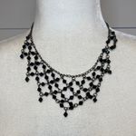 Victorian Style Bib Necklace Black Photo 0