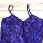 Gloria Vanderbilt  2XL Size 18 20 Purple Floral Lacy Lingerie Bodysuit X Large Photo 2