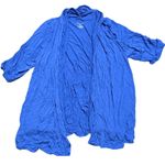 Lane Bryant Shirt Plus 18 20 2X Blue Short Sleeve Open Front Cardigan Top Flowy Photo 0
