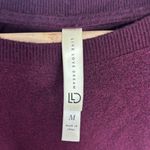 Live Love Dream  LLD Pullover Top Womens M Wine Burgandy Tie Front Lounge Comfy Photo 3