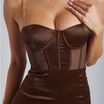 Meshki Brown Corset Dress Photo 1