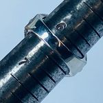 Women Fashion Ring Size Approximately 6.25 Silver Tone Metal Shade of Red Center Photo 10