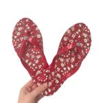 Coach  Red Sandals with floral thong sandals Pattern Photo 0