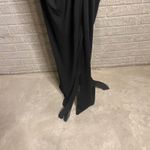 24seven Comfort Apparel 1X Black Maxi Dress V Neck Long Sleeve Knot Photo 2