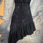 Bebe Black Lace Overlay Midi Dress Photo 0