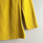 Boden Tilly Ottoman Ribbed 3/4 Sleeve Top in Yellow Cotton Blend,‎ Size 2 Photo 5